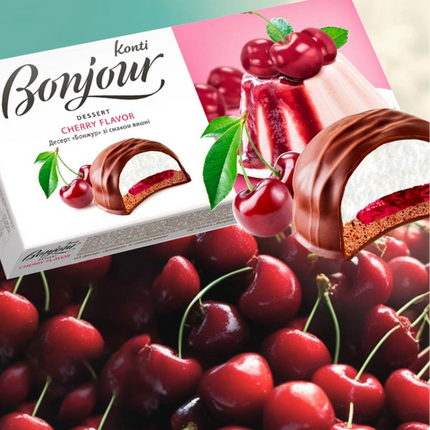 Dessert "Bonjour" with cherry flavor, 232 g