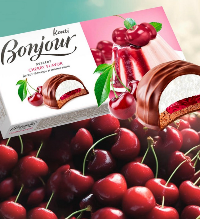 <tc>Десерт Bonjour вишнёвый, 232 г</tc>