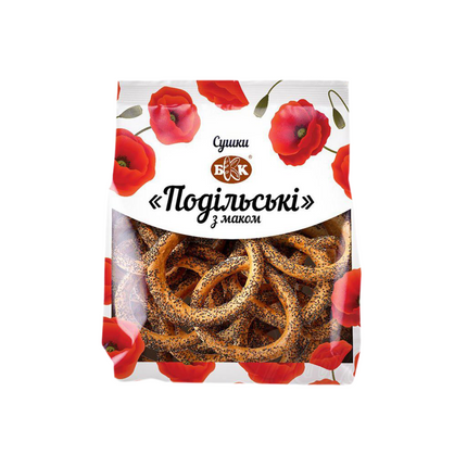 Drying "Podolsk" with poppy seeds, 250 g