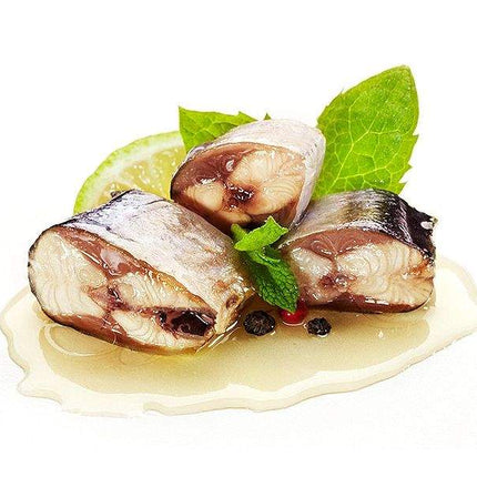 Sardinops (poisson hareng) - morceaux avec peau et arêtes dans leur propre jus, 245g