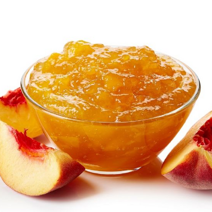 Peach jam, 560g.