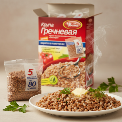 Sarrasin, traité à la vapeur dans un sac de cuisson, 400g