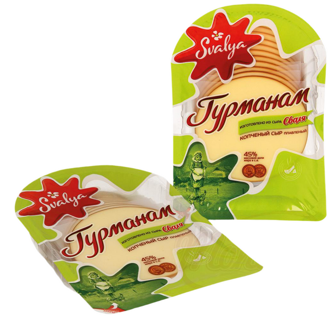 Cheese "Gurman" 45% fat, sliced, 180 g