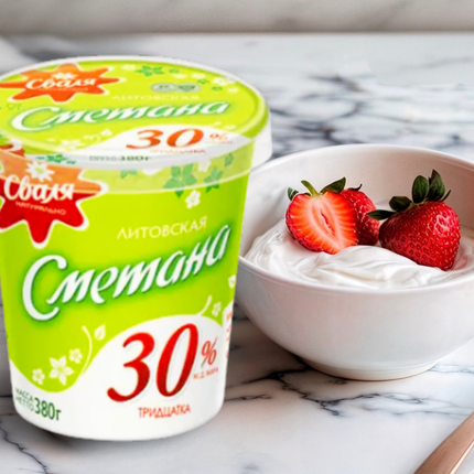 Sour cream 30% fat, 380 g.