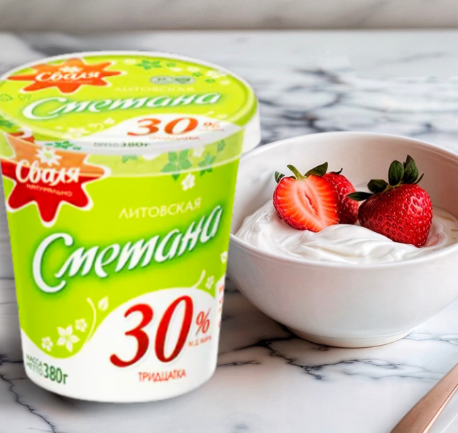 Sour cream 30% fat, 380 g.