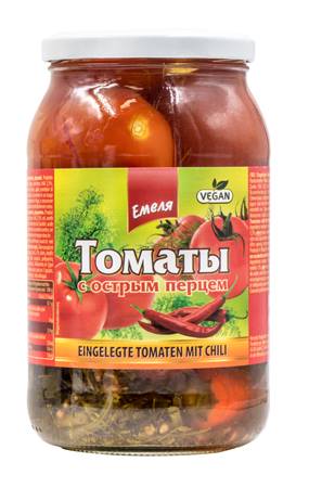 Canned tomatoes with pepper, 900ml