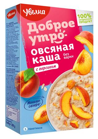 Uvelka Oatmeal Peach 5x40g