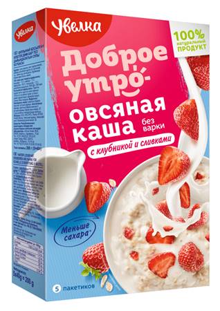 Oatmeal Porridge with Strawberries, 5x40g