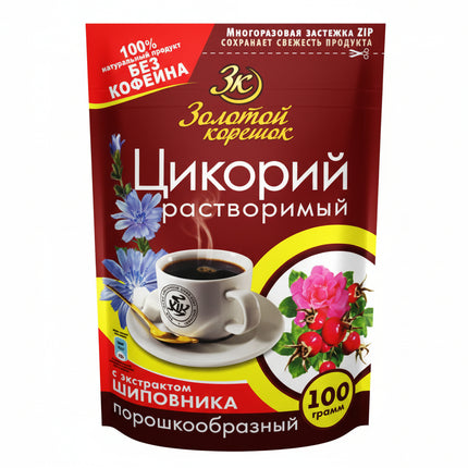 Корень цикория золотой с экстрактом шиповника, 100г
