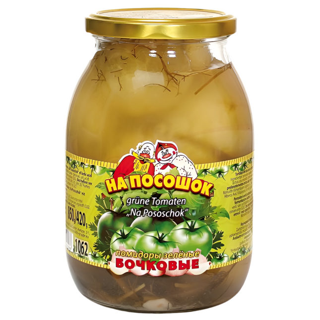 Green barrel tomatoes "On a stick"