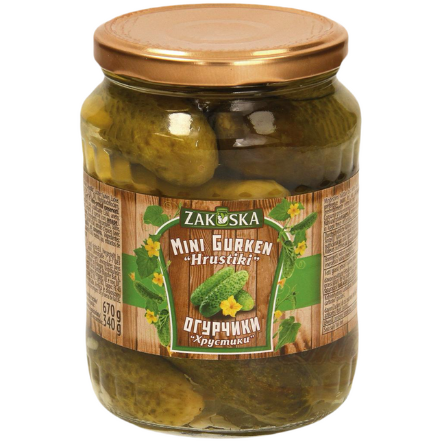 Mini cucumbers "Hrustiki", 720g.