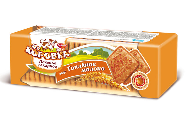 Biscuits au sucre saveur "Korovka" lait cuit, 375g