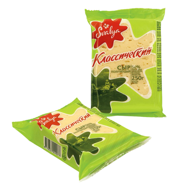 Semi-hard CLASSIC cheese, 250 g.