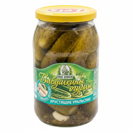 “Babushkiny” Ural-Style Pickled Cucumbers, 900 ml
