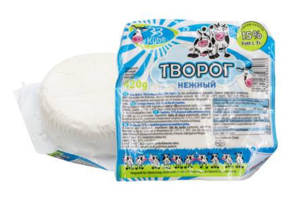 <tc>Творог 15%, 420 г</tc>