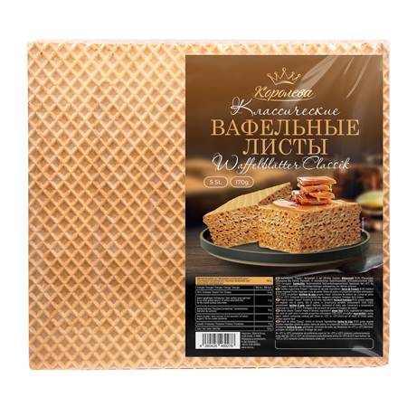 Waffle Sheets 5 sheets, 170g.