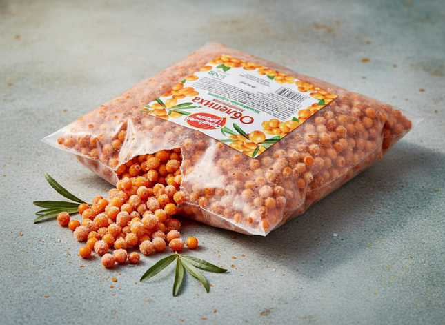 Frozen Wild Sea Buckthorn Berries, 500g