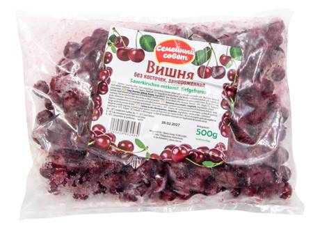 Frozen pitted cherries, 500 g