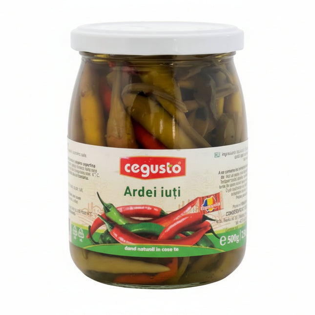 Hot Pickled Peppers, 500g