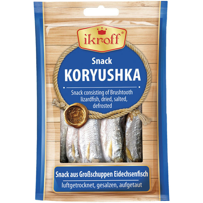 Koryushka, air-dried and salted fish, 36 g.