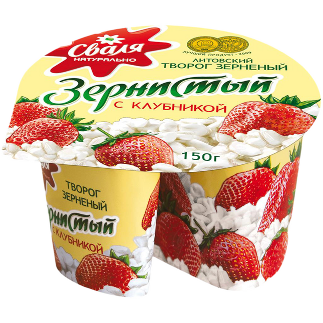 Dessert based on cottage cheese,   strawberry, 150 g
