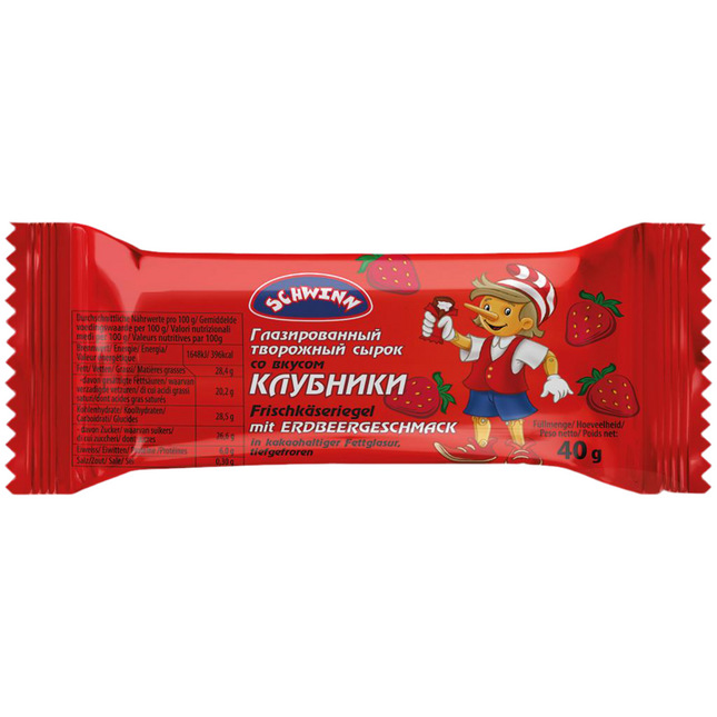 Cream cheese bars with strawberry