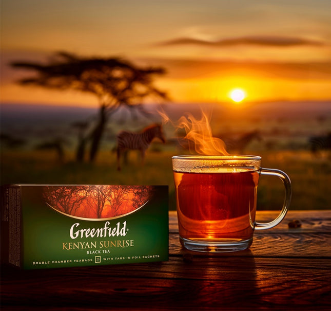 Greenfield Kenyan Sunrise black tea, 25 x 2g.