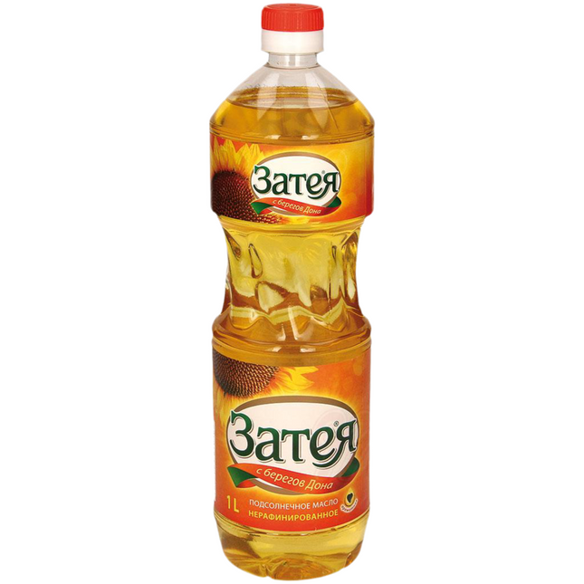 Unrefined sunflower oil, hot pressed, 1 l