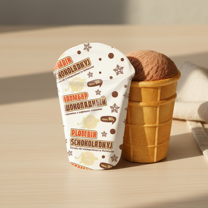 <tc>Шоколадное мороженое "Пломбир"</tc>