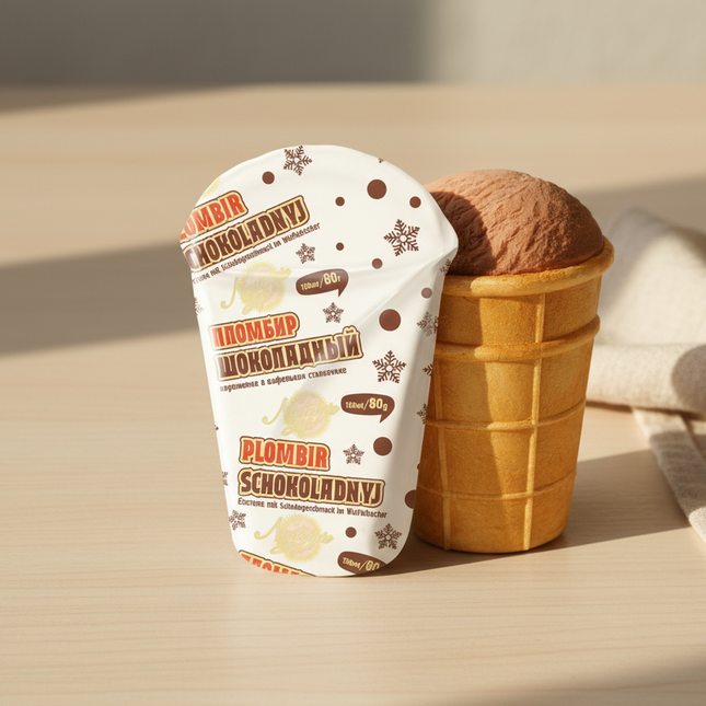 <tc>Шоколадное мороженое "Пломбир"</tc>