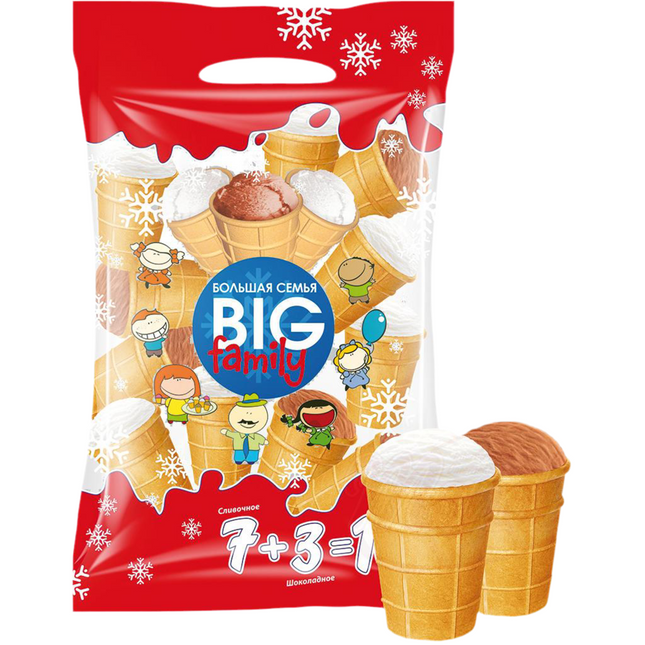 Ice cream (vanilla flavor 7 x 120 ml and chocolate 3 x 120 ml)