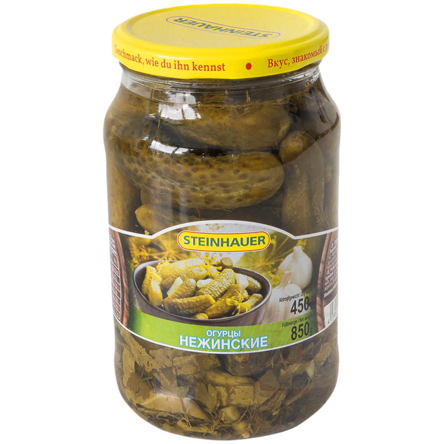 Canned cucumbers "Nezhinskie", 850 g