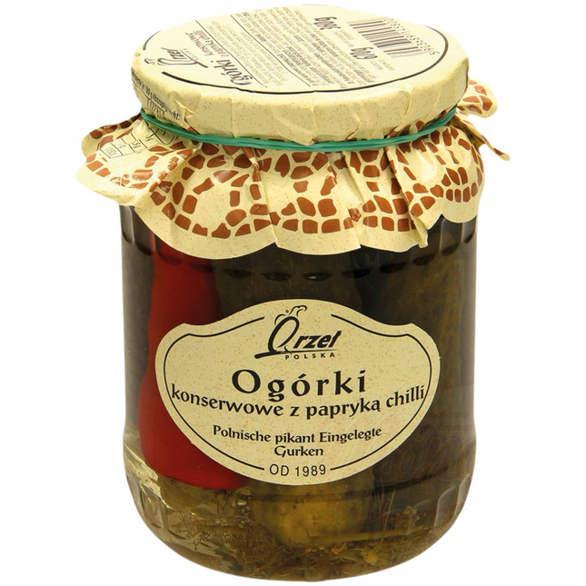 Pickled cucumbers, pikant, 670g.