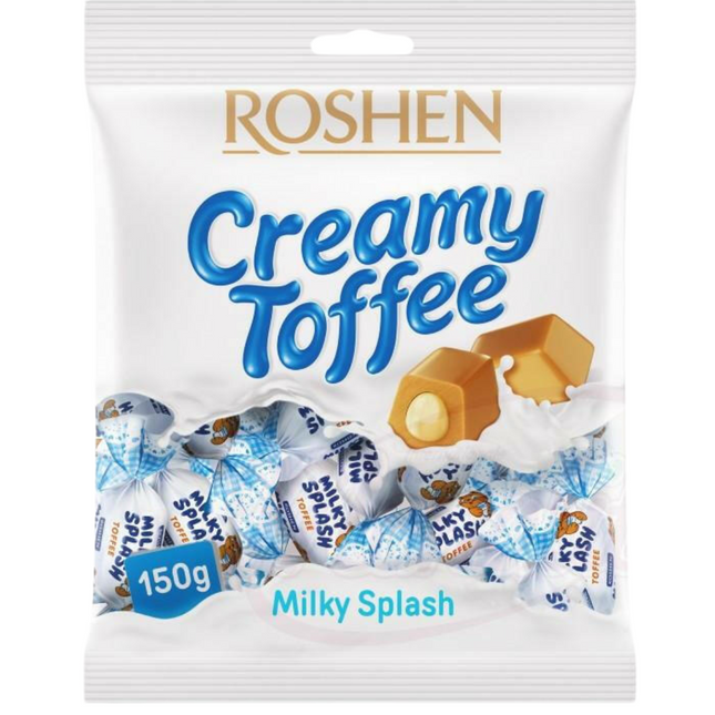 Milky Splash Toffee candies with milk filling, 150g