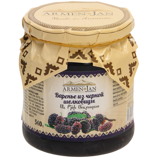 Black mulberry jam, 560g.