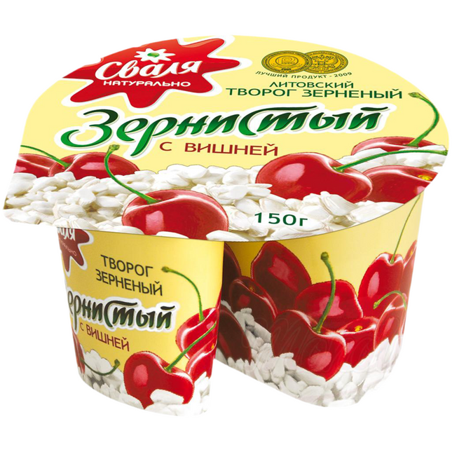 Dessert made from cottage cheese , cherry, 150g