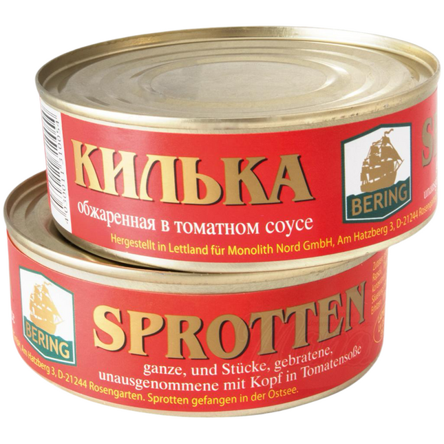 Sprat in tomato sauce.