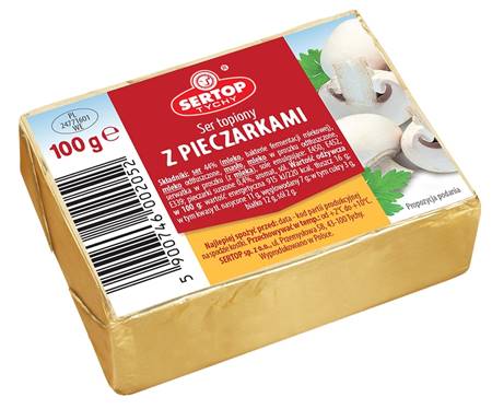 Processed cheese with champignons, 100g