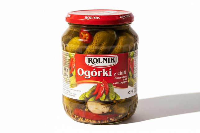 Маринованные огурцы Рольник с чили, 720 мл