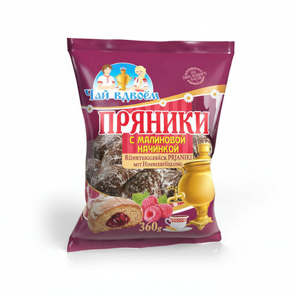 Пряничное печенье с малиновой начинкой, 360г