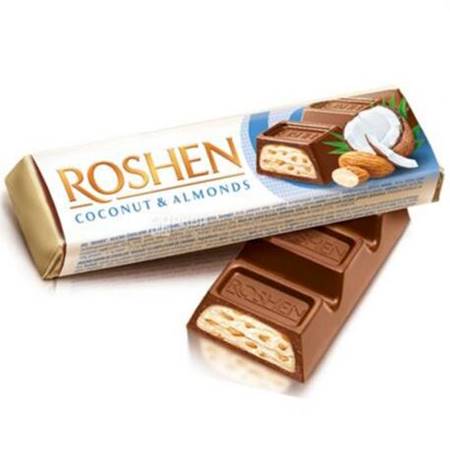 Roshen Almond & Coconut Bar, 29 g