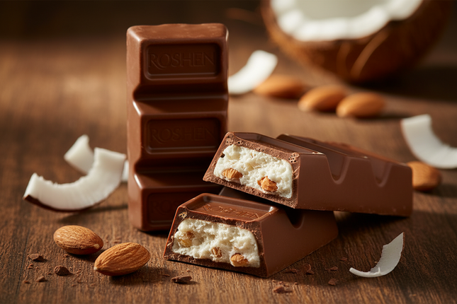 Roshen Almond & Coconut Bar, 29 g