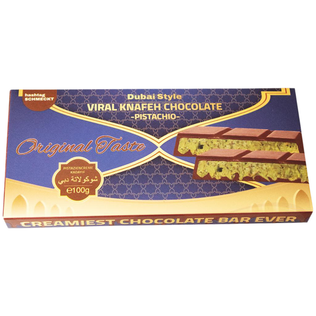 Milk chocolate, pistachio, 100 g