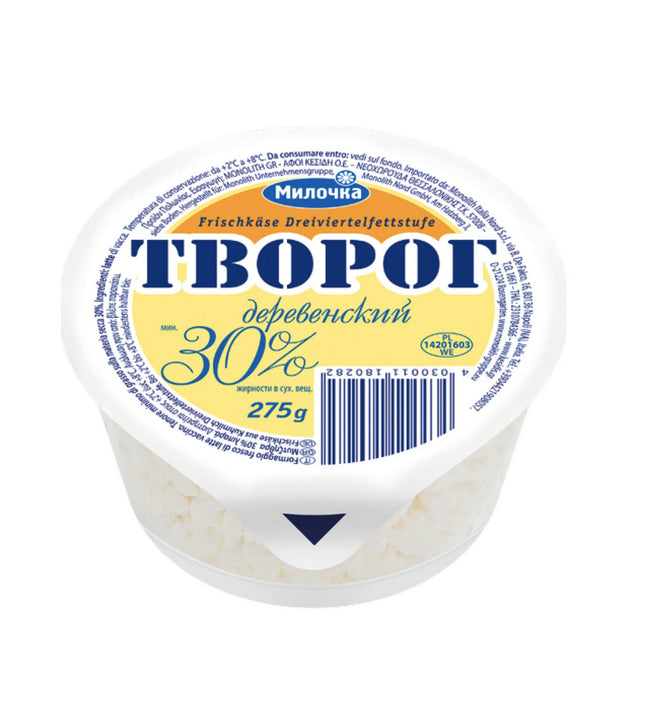 Cottage cheese "Tworog Derevenskij" 30%, 275 g