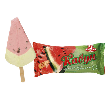 Ice cream, watermelon, frozen
