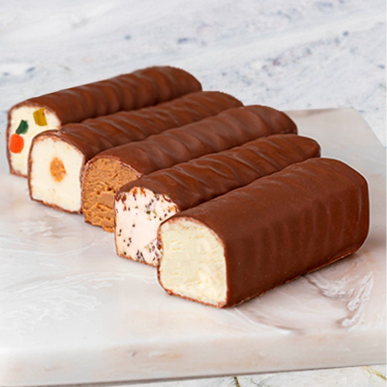 Fresh cheese bar with sweetened condensed milk