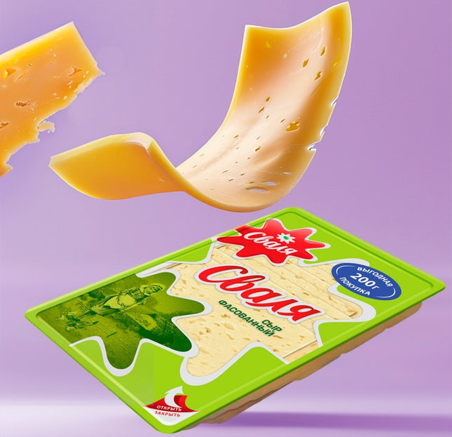 Cheese 45%, sliced, 200g