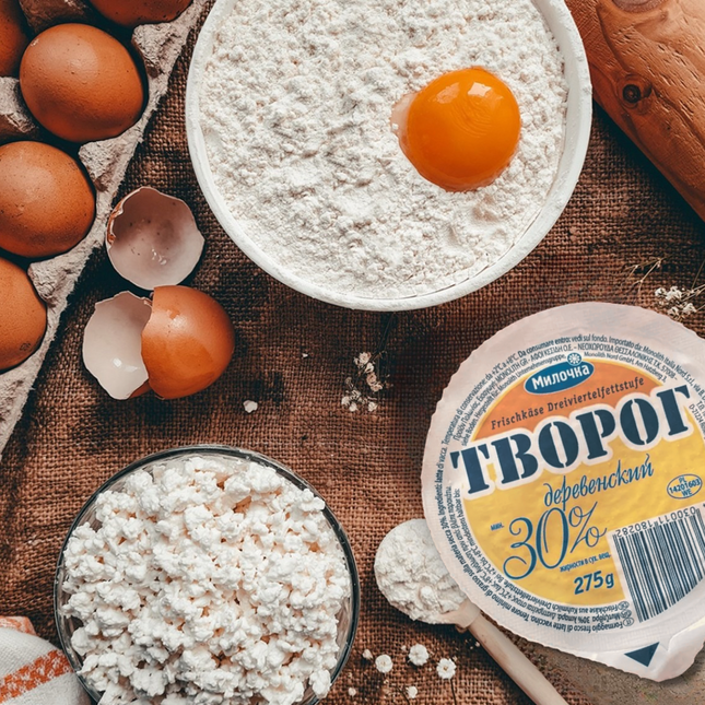Cottage cheese "Tworog Derevenskij" 30%, 275 g