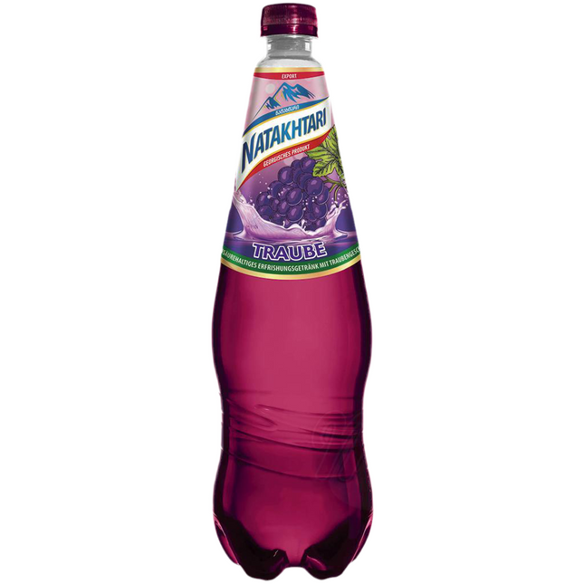 Refreshing carbonated drink with a grape flavor, 1 L