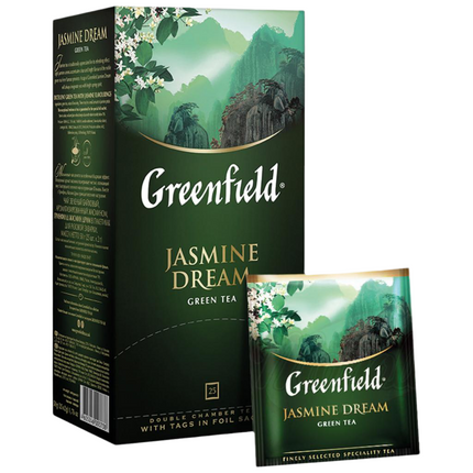 Green tea "Greenfield Jasmine Dream", aroma.-jasmine, 25x2g
